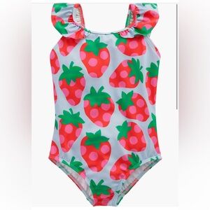 Mini Boden Strawberry Print Swimsuit